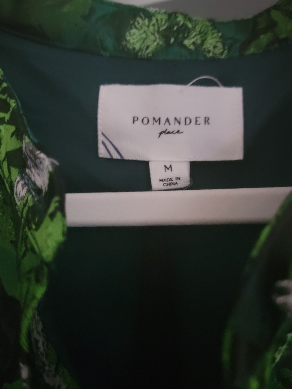 Pomander Place Green Floral Mini Dress